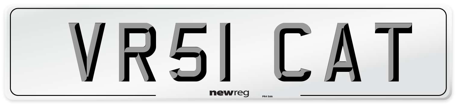 VR51 CAT Number Plate from New Reg
